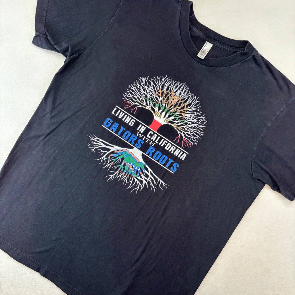 Living California Florida Gators Roots T‎ Shirt American Apparel Black Large Men